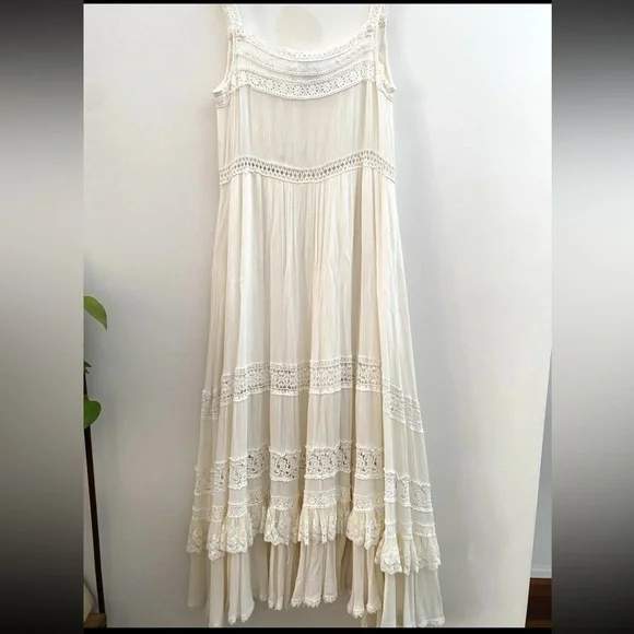 Jaase Women’s Broderie White Boho Summer Dress Sz S - Picture 4 of 6